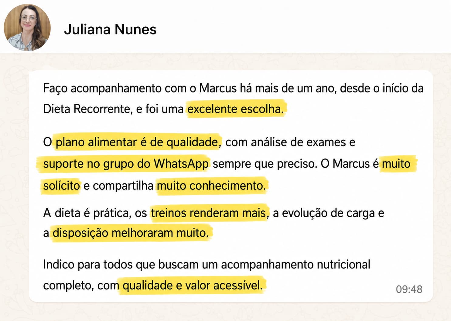 Depoimento de Juliana Nunes