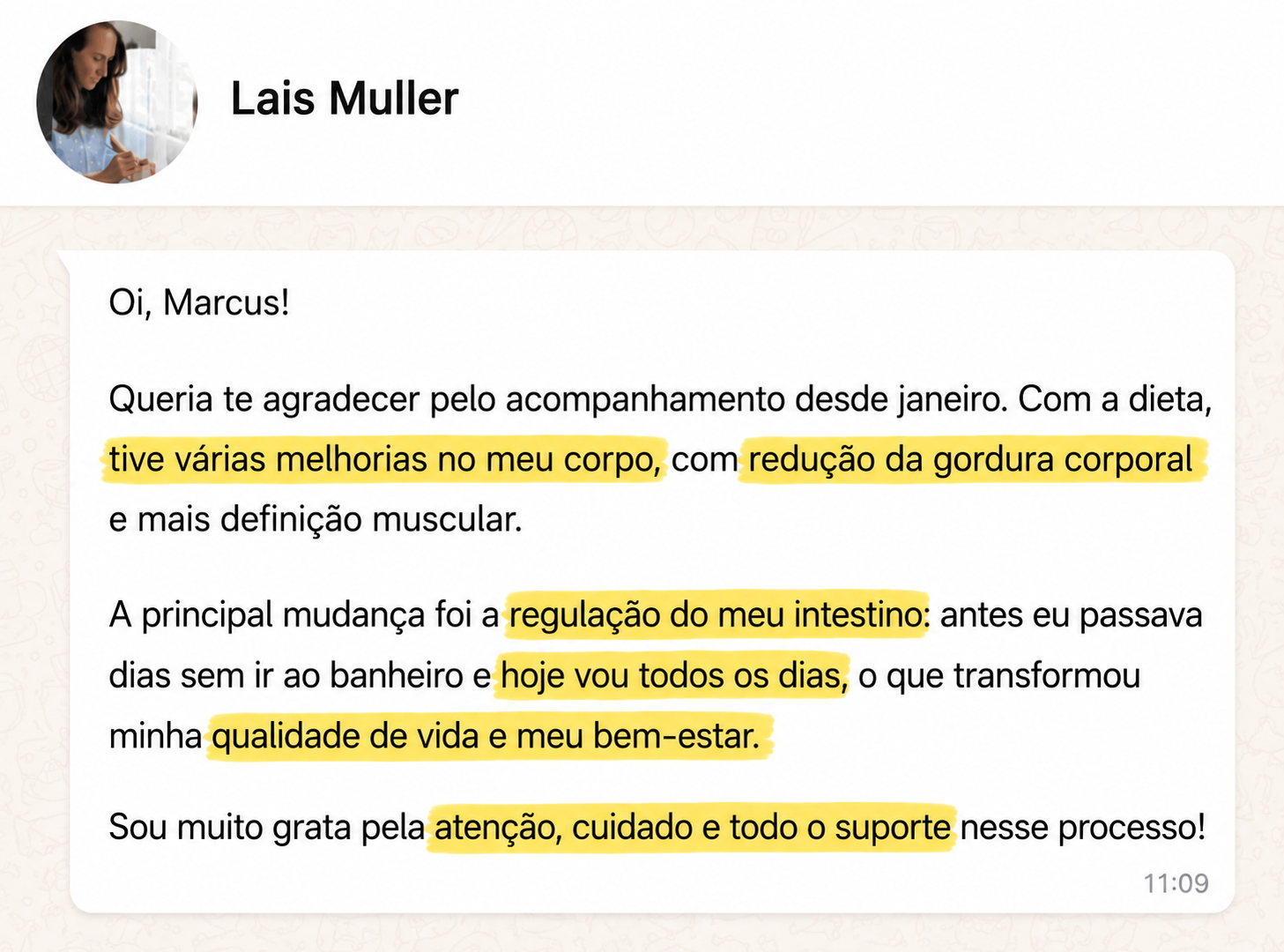 Depoimento de Lais Muller